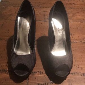 Peep Toe Black Heels